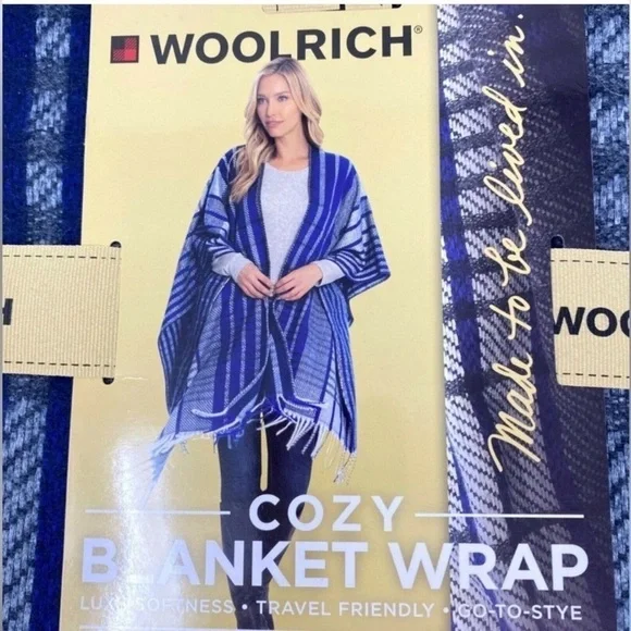 Woolrich cozy blanket wrap soft travel NWT - Picture 1 of 5
